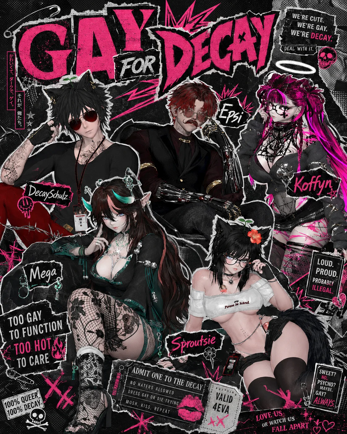 Original Gay For Decay group poster